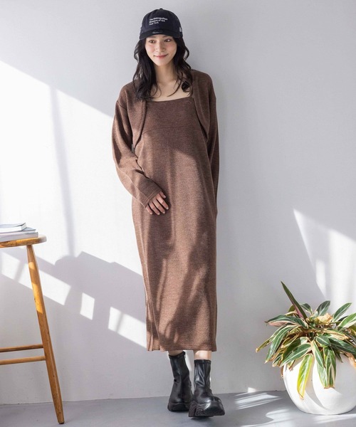 LOWRYS FARM（ローリーズファーム）の「サカリバボレロ２Ｐキャミワンピース　288516（ワンピース・レディース・ブラウン/ブルー/ブラック・FREE）」の20枚目の写真