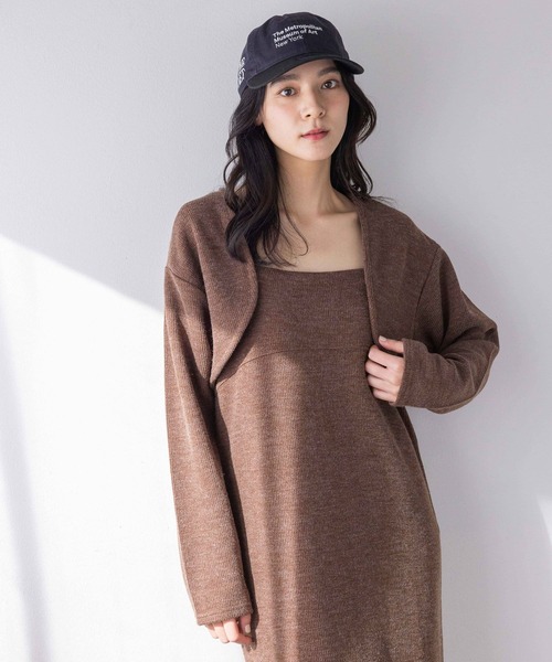 LOWRYS FARM（ローリーズファーム）の「サカリバボレロ２Ｐキャミワンピース　288516（ワンピース・レディース・ブラウン/ブルー/ブラック・FREE）」の18枚目の写真