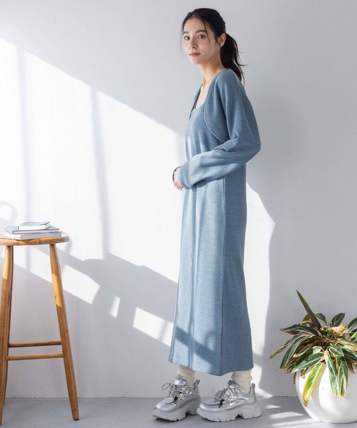 LOWRYS FARM（ローリーズファーム）の「サカリバボレロ２Ｐキャミワンピース　288516（ワンピース・レディース・ブラウン/ブルー/ブラック・FREE）」の16枚目の写真