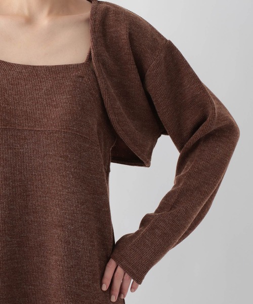 LOWRYS FARM（ローリーズファーム）の「サカリバボレロ２Ｐキャミワンピース　288516（ワンピース・レディース・ブラウン/ブルー/ブラック・FREE）」の9枚目の写真