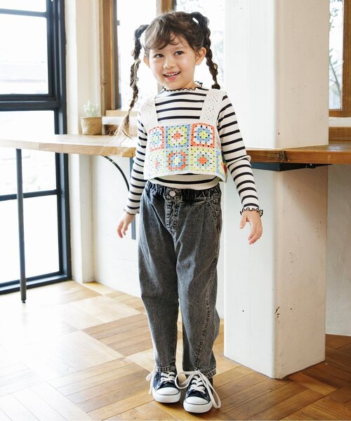 BREEZE（ブリーズ）の「【ジュニア対応】切替デニムパンツ（デニムパンツ・キッズ・ブラック/ブルー・130/140/90/120/80/100/110）」の15枚目の写真