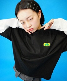 L.H.P | Parappa The Rapper/パラッパラッパー/胸ロゴワッペン刺繍フェイクレイヤードロンTEE(Tシャツ/カットソー)