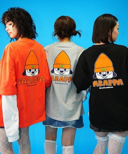 L.H.P（エルエイチピー）の「Parappa The Rapper/パラッパラッパー/胸ロゴワッペン刺繍フェイクレイヤードロンTEE（Tシャツ/カットソー・レディース・ブラック/グレー/オレンジ・M/L）」の16枚目の写真