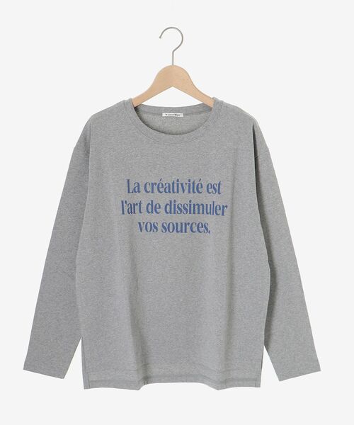 le.coeur blanc（ルクールブラン）の「メッセージロゴロングTシャツ（Tシャツ/カットソー・レディース・グレー/オフホワイト・38）」の22枚目の写真