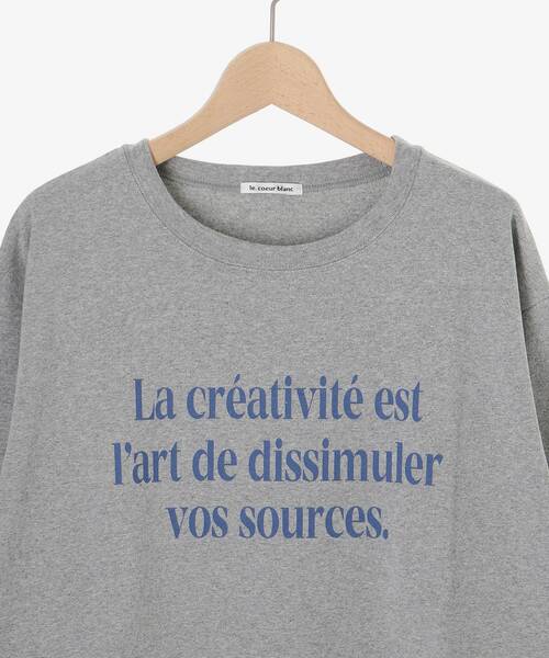 le.coeur blanc（ルクールブラン）の「メッセージロゴロングTシャツ（Tシャツ/カットソー・レディース・グレー/オフホワイト・38）」の17枚目の写真