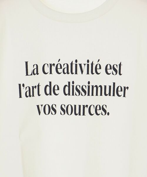 le.coeur blanc（ルクールブラン）の「メッセージロゴロングTシャツ（Tシャツ/カットソー・レディース・グレー/オフホワイト・38）」の21枚目の写真