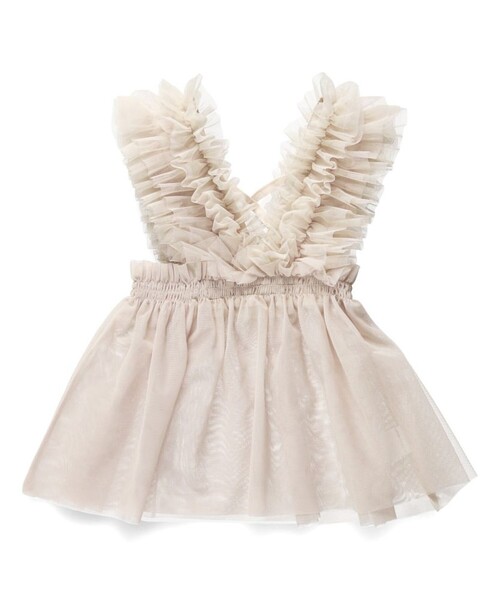 BRANSHES（ブランシェス）の「チュールビスチェ×長袖Ｔシャツ トップスセット（Tシャツ/カットソー・キッズ・ピンク/グレー・90/100/110/120/80/130/140/150）」の6枚目の写真