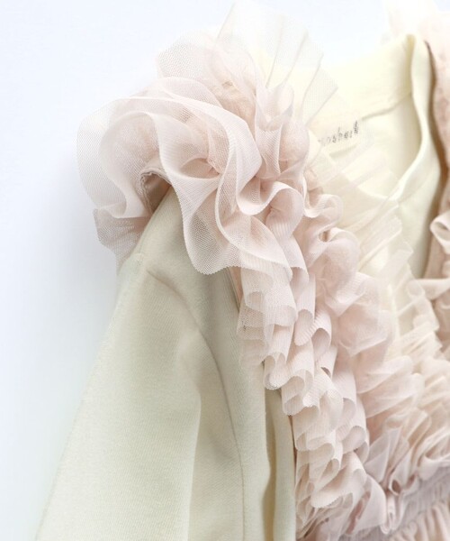 BRANSHES（ブランシェス）の「チュールビスチェ×長袖Ｔシャツ トップスセット（Tシャツ/カットソー・キッズ・ピンク/グレー・90/100/110/120/80/130/140/150）」の8枚目の写真