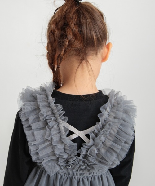 BRANSHES（ブランシェス）の「チュールビスチェ×長袖Ｔシャツ トップスセット（Tシャツ/カットソー・キッズ・ピンク/グレー・90/100/110/120/80/130/140/150）」の21枚目の写真