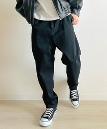 デニムパンツ ワイド テーパードパンツ タック入り キレイめ デニムスラックス ジーンズ メンズ
