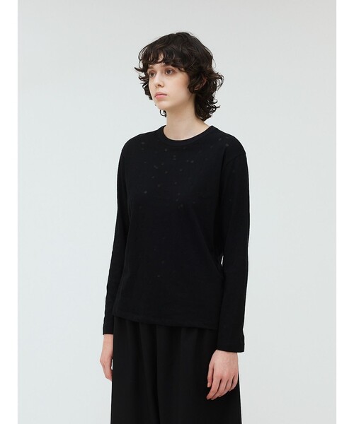 mizuiro ind バーンアウトドットプリントロンT（Tシャツ