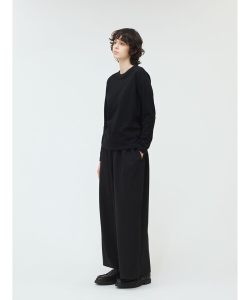 mizuiroind(ミズイロインド)の「mizuiro ind バーンアウトドットプリントロンT(Tシャツ/カットソー・レディース・グレー/オフホワイト/ブラック・FREE)」の11枚目の写真