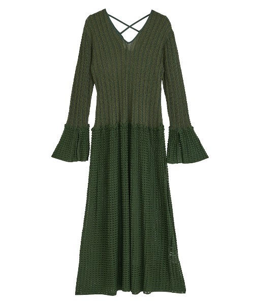 LADY CROCHET KNIT DRESS（ワンピース）｜Ameri（アメリ）の