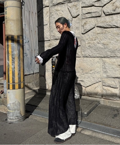 Ameri（アメリ）の「LADY CROCHET KNIT DRESS（ワンピース）」 - WEAR