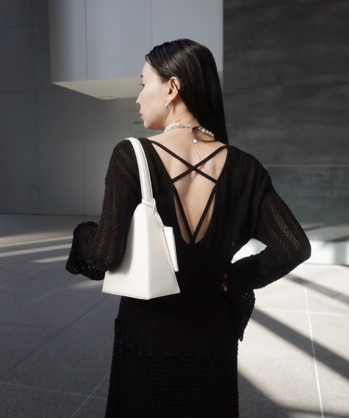 【AMERI VINTAGE LADY CROCHET KNIT DRESS セール】LADY CROCHET KNIT DRESS（ワンピース）｜Ameri（アメリ