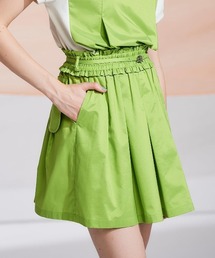 <LADIES>ベルト付きギャザースカート