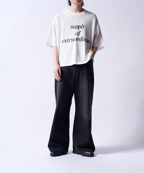 Lui's（ルイス）の「【Neucon/ニューコン】メッセージグラフィッククロップドBIGT（Tシャツ/カットソー・メンズ・ブラック/グリーン/ホワイト・FREE）」の18枚目の写真