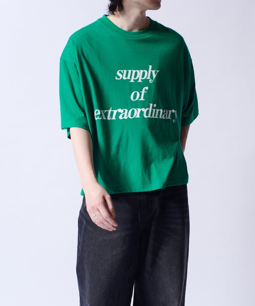 Lui's（ルイス）の「【Neucon/ニューコン】メッセージグラフィッククロップドBIGT（Tシャツ/カットソー・メンズ・ブラック/グリーン/ホワイト・FREE）」の22枚目の写真