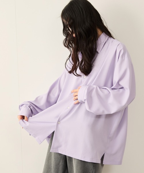 JUNRED(ジュンレッド)の「バルーンスリーブオーバーシャツ(シャツ/ブラウス・メンズ・ホワイト/パープル/サックスブルー・S/M/L)」の12枚目の写真