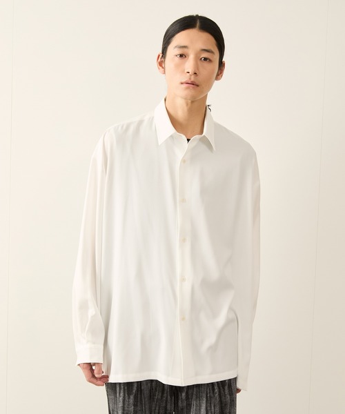 JUNRED(ジュンレッド)の「バルーンスリーブオーバーシャツ(シャツ/ブラウス・メンズ・ホワイト/パープル/サックスブルー・S/M/L)」の4枚目の写真