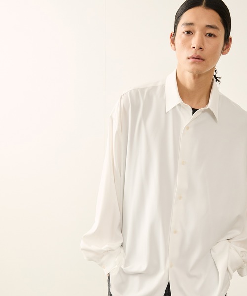JUNRED(ジュンレッド)の「バルーンスリーブオーバーシャツ(シャツ/ブラウス・メンズ・ホワイト/パープル/サックスブルー・S/M/L)」の5枚目の写真