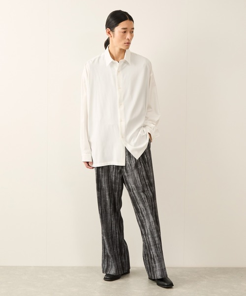 JUNRED(ジュンレッド)の「バルーンスリーブオーバーシャツ(シャツ/ブラウス・メンズ・ホワイト/パープル/サックスブルー・S/M/L)」の8枚目の写真