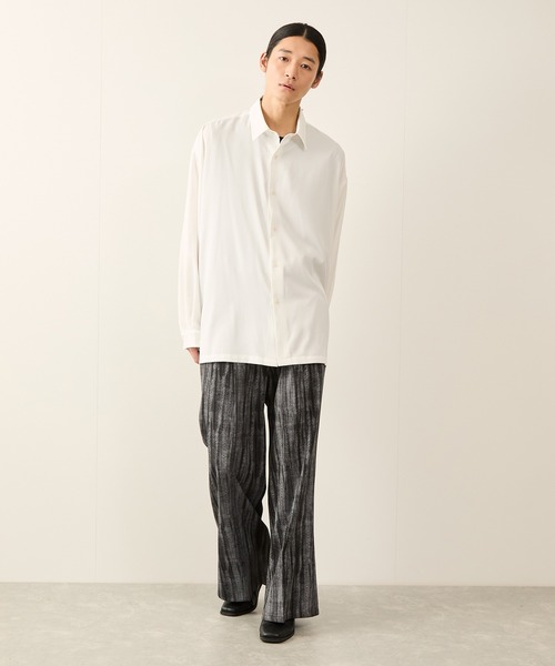 JUNRED(ジュンレッド)の「バルーンスリーブオーバーシャツ(シャツ/ブラウス・メンズ・ホワイト/パープル/サックスブルー・S/M/L)」の9枚目の写真