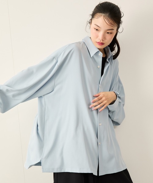 JUNRED(ジュンレッド)の「バルーンスリーブオーバーシャツ(シャツ/ブラウス・メンズ・ホワイト/パープル/サックスブルー・S/M/L)」の19枚目の写真