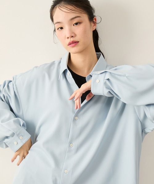 JUNRED(ジュンレッド)の「バルーンスリーブオーバーシャツ(シャツ/ブラウス・メンズ・ホワイト/パープル/サックスブルー・S/M/L)」の21枚目の写真