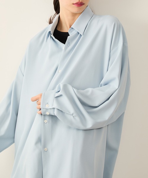 JUNRED(ジュンレッド)の「バルーンスリーブオーバーシャツ(シャツ/ブラウス・メンズ・ホワイト/パープル/サックスブルー・S/M/L)」の22枚目の写真
