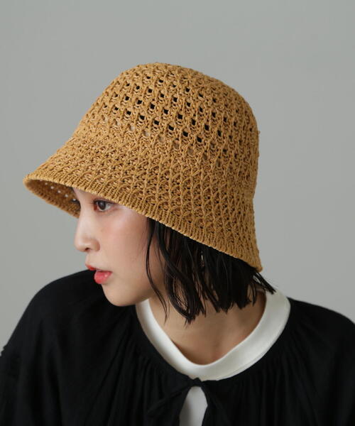 FREE'S MART(フリーズマート)の「◇クロシェハット(ハット・レディース・ベージュ/ブラック・フリ-)」の19枚目の写真