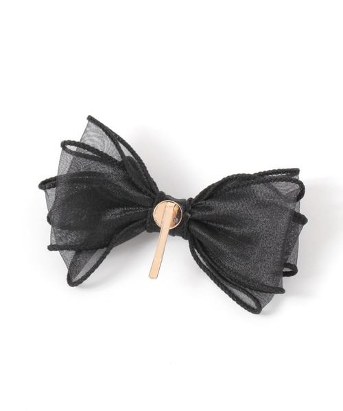 LAKOLE（ラコレ）の「オーガンジーヘアカフ / 289421（ヘアピン・レディース・グレー/ブラック・FREE）」の3枚目の写真