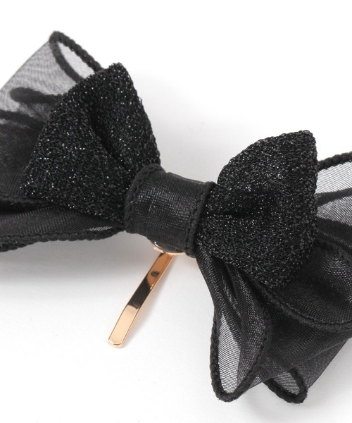 LAKOLE（ラコレ）の「オーガンジーヘアカフ / 289421（ヘアピン・レディース・グレー/ブラック・FREE）」の5枚目の写真