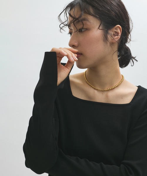 ADAM ET ROPE'(アダムエロペ)の「メタルボールネックレス(ネックレス・レディース・ゴールド/シルバー・FREE)」の3枚目の写真