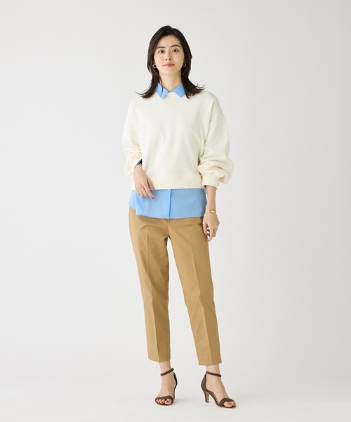 I.T.'S international（イッツインターナショナル）の「ブークレーダンボールプルオーバー【セットアップ対応】（Tシャツ/カットソー・レディース・オフホワイト/ブルーグレー/チャコールグレー・フリー）」の7枚目の写真