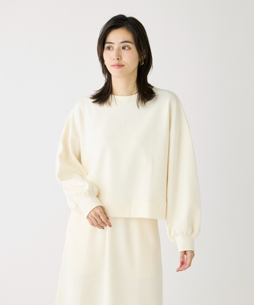 I.T.'S international（イッツインターナショナル）の「ブークレーダンボールプルオーバー【セットアップ対応】（Tシャツ/カットソー・レディース・オフホワイト/ブルーグレー/チャコールグレー・フリー）」の13枚目の写真