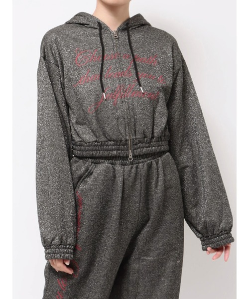 jouetie（ジュエティ）の「ラメクロップドZIPフーディー ジップパーカー（パーカー・レディース・ピンク/グレー/ブラック・MEDIUM）」の19枚目の写真