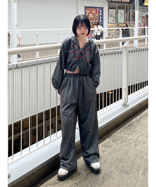 パーカー ラメクロップドZIPフーディー レディース jouetie パーカー ラメクロップドZIPフーディー レディース