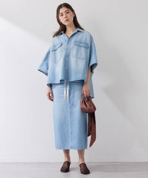 Whim Gazette(ウィム ガゼット) DENIMドルマンシャツ