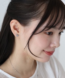 ハートビジューピアス / サージカルステンレス