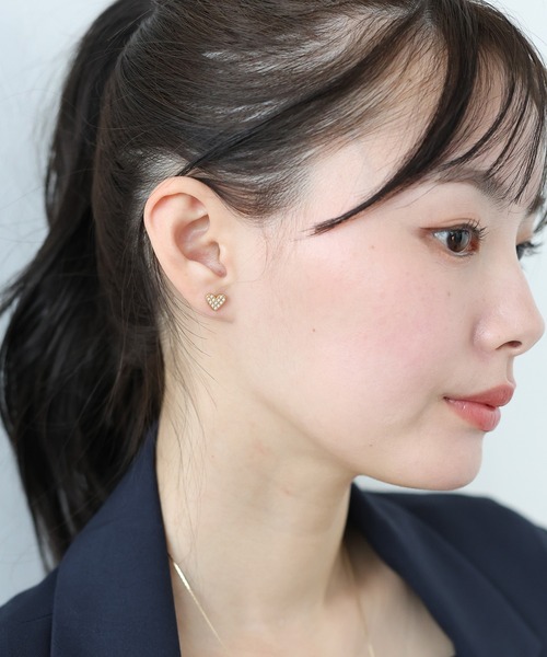 BLUEEAST(ブルーイースト)の「ハートビジューピアス / サージカルステンレス(ピアス(両耳用)・レディース・シルバー/ゴールド・FREE)」の8枚目の写真