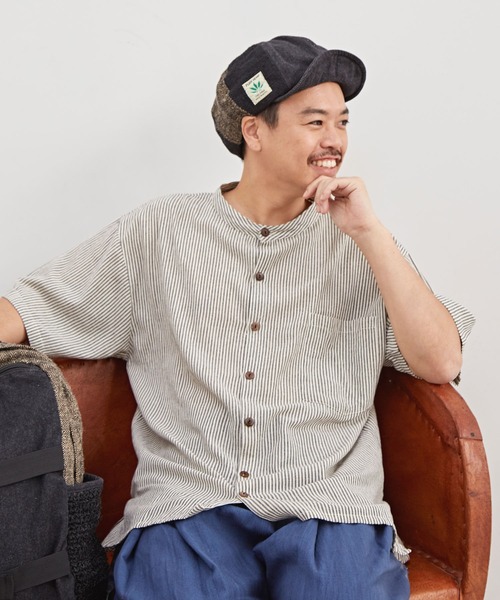 チャイハネ（チャイハネ）の「【チャイハネ】バクタキャスケット（キャスケット・レディース・ブラック/ブルー・FREE）」の5枚目の写真