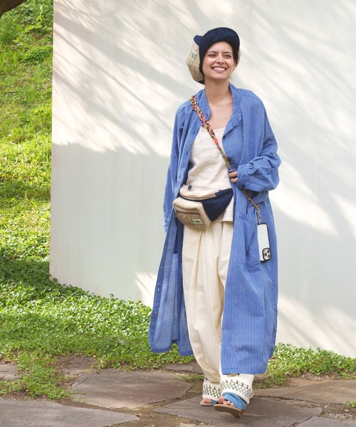 チャイハネ（チャイハネ）の「【チャイハネ】バクタキャスケット（キャスケット・レディース・ブラック/ブルー・FREE）」の14枚目の写真