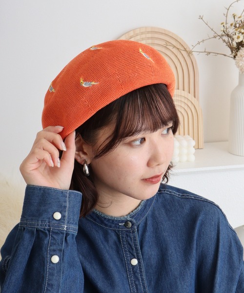 セール】アニマル刺繍 ベレー帽（ハンチング/ベレー帽）｜Sense