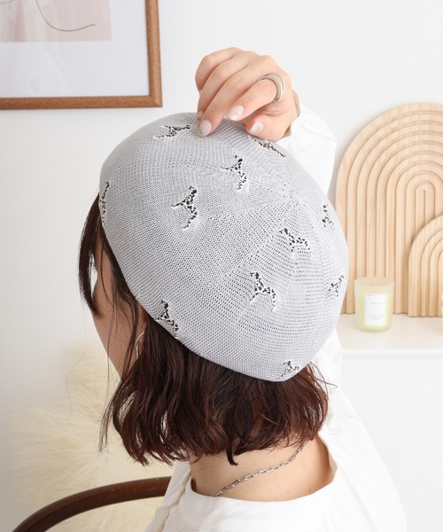 Doe Gal【STUDIO DOE】レース刺繍スカーフ風ターバン帽 LOSANGELESサガラ刺繍CAP[品番：MKSW0061070]｜GYDA（ジェイダ