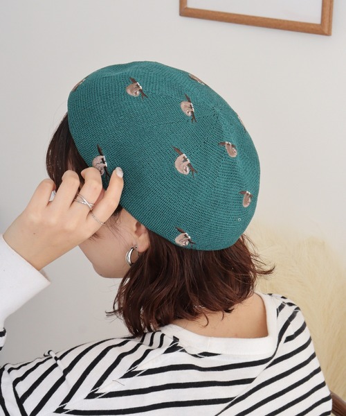 アニマル刺繍 ベレー帽（ハンチング/ベレー帽）｜Sense of Grace