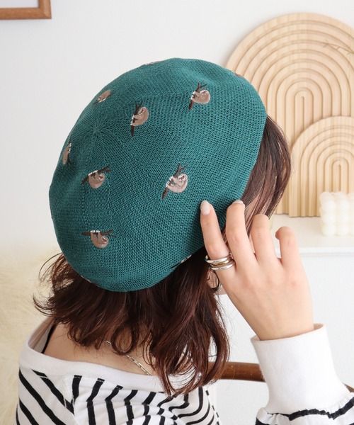 セール】アニマル刺繍 ベレー帽（ハンチング/ベレー帽）｜Sense