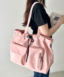 wears（ウェアーズ）の「10色展開【A4収納可／詳細動画付き】大容量 軽量 多収納トートバッグ ナイロン巾着バッグ（トートバッグ）」