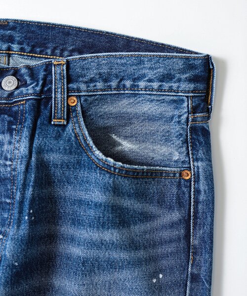 Levi's（リーバイス）の「LEVI’S(R)/リーバイス(R) 別注 501(R) Selvedge Paint Splatters L30（デニムパンツ・メンズ・コバルトブルー・30/31/32/33/34）」の7枚目の写真