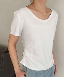 サイドタックUネックTシャツ カットソー